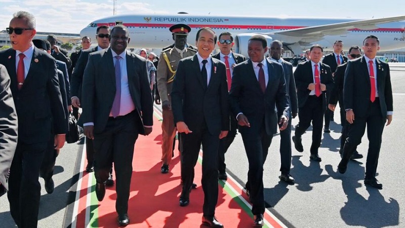 presiden jokowi tiba di kenya